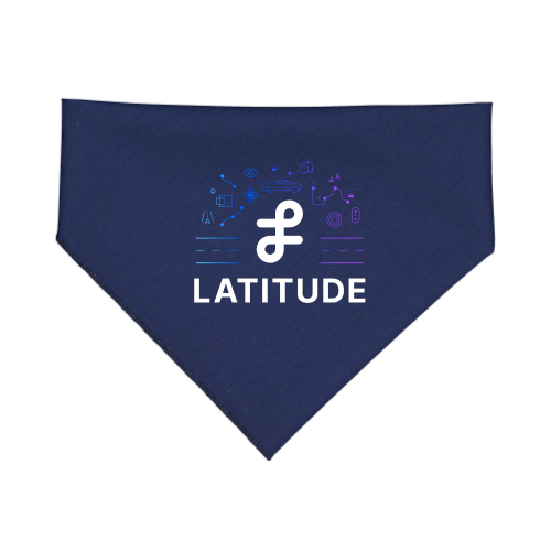 Latitude AI Navy Pet Bandana